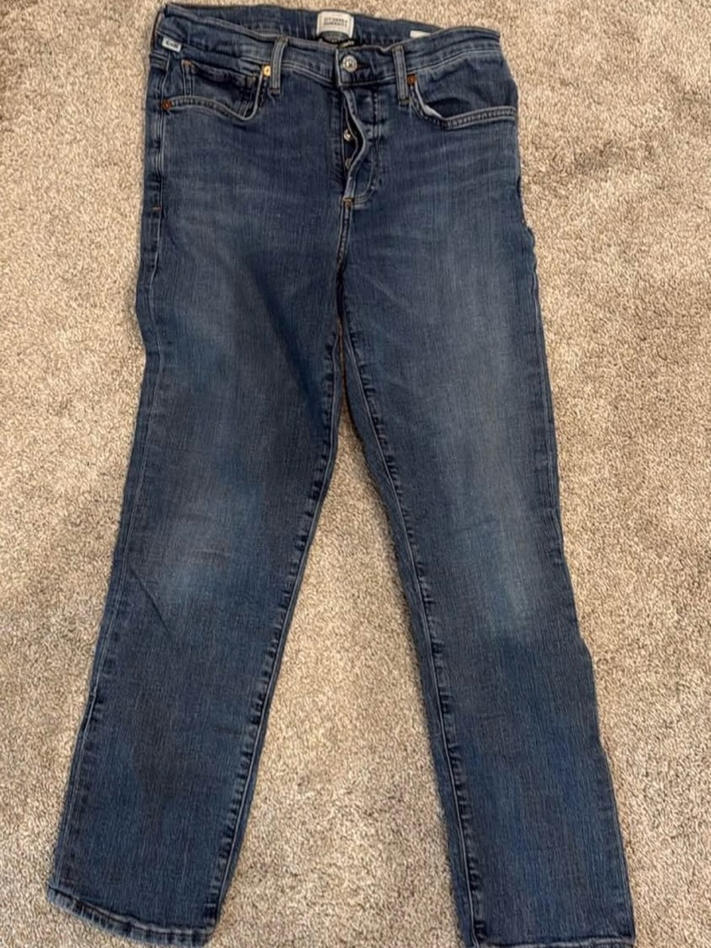 Citizens Of Humanity Dark Blue Straight-Leg Jeans